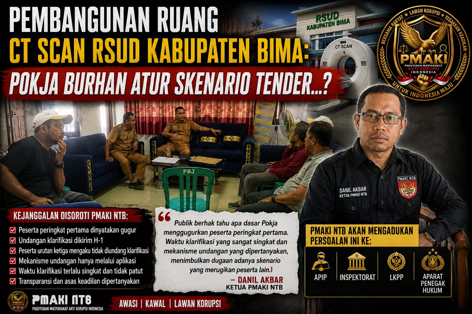 Pembangunan Ruang CT Scan RSUD Kabupaten Bima: Pokja Burhan Atur Skenario Tender